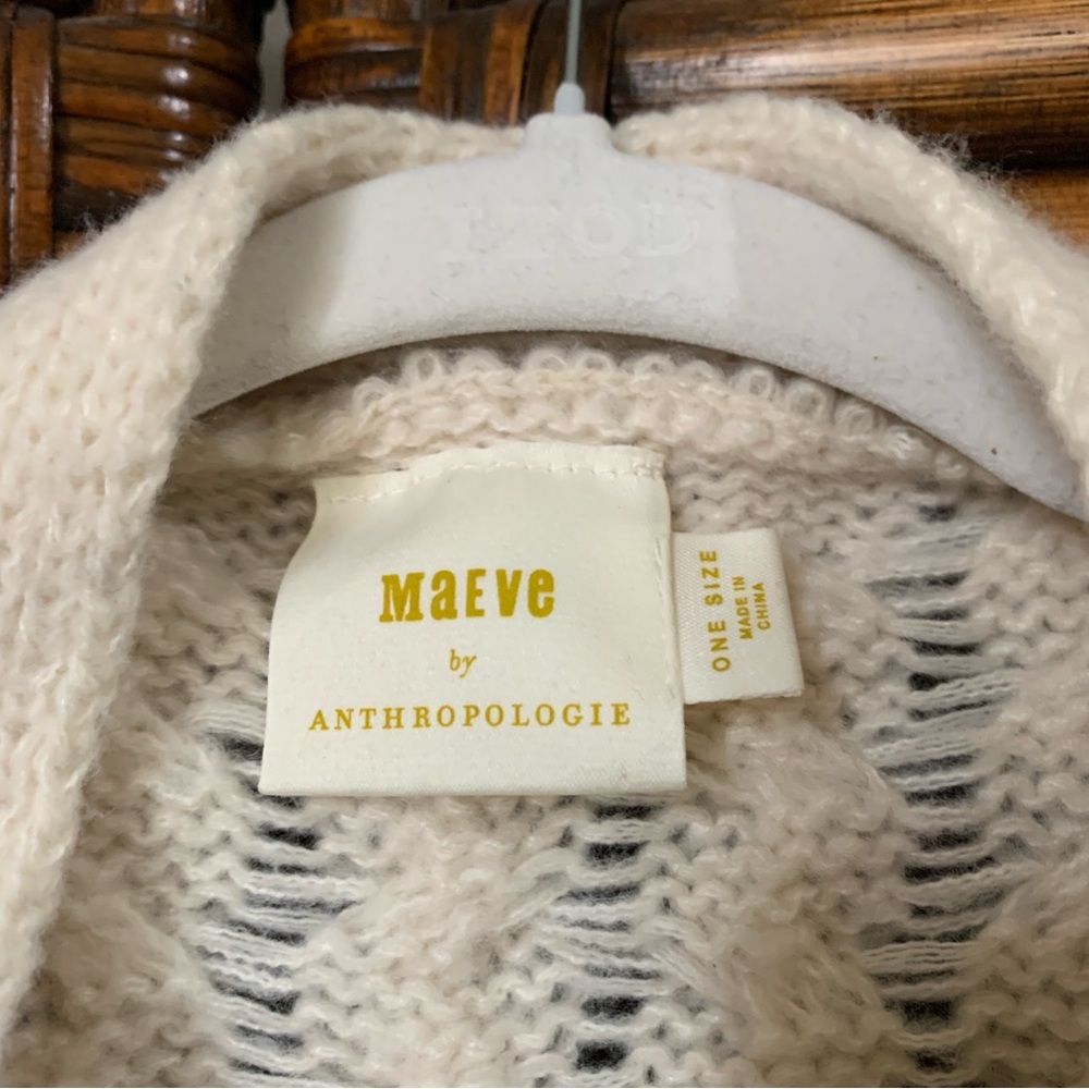 Maeve Anthropologie Party Pearl Embellished Knit Open Cardigan - Picture 8 of 16